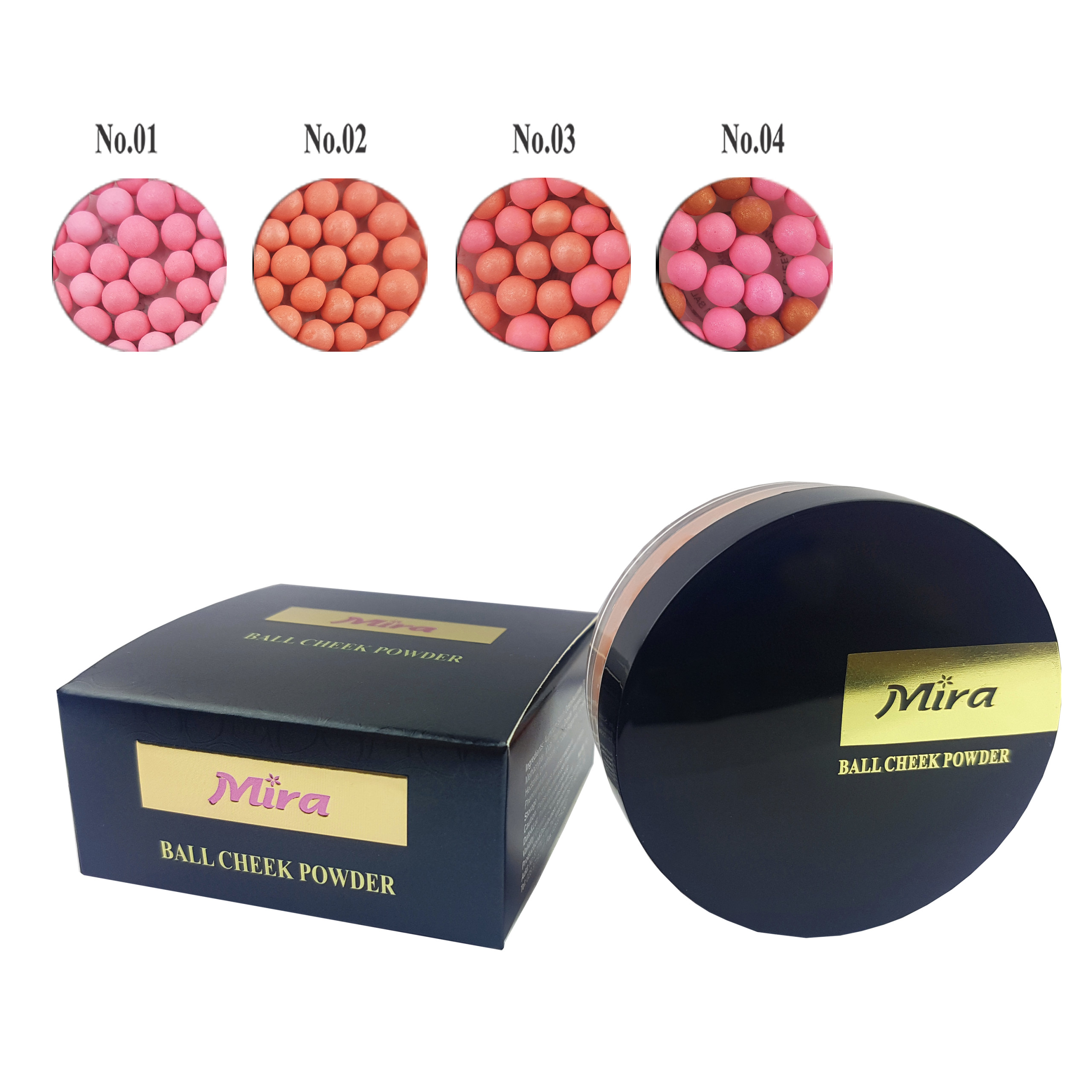 Phấn Má Hồng Viên Mira Ball Cheek Powder B674 - 03