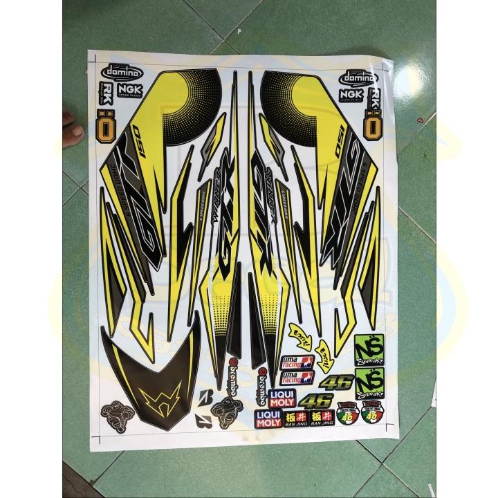 Tem rời xe winner vàng đen