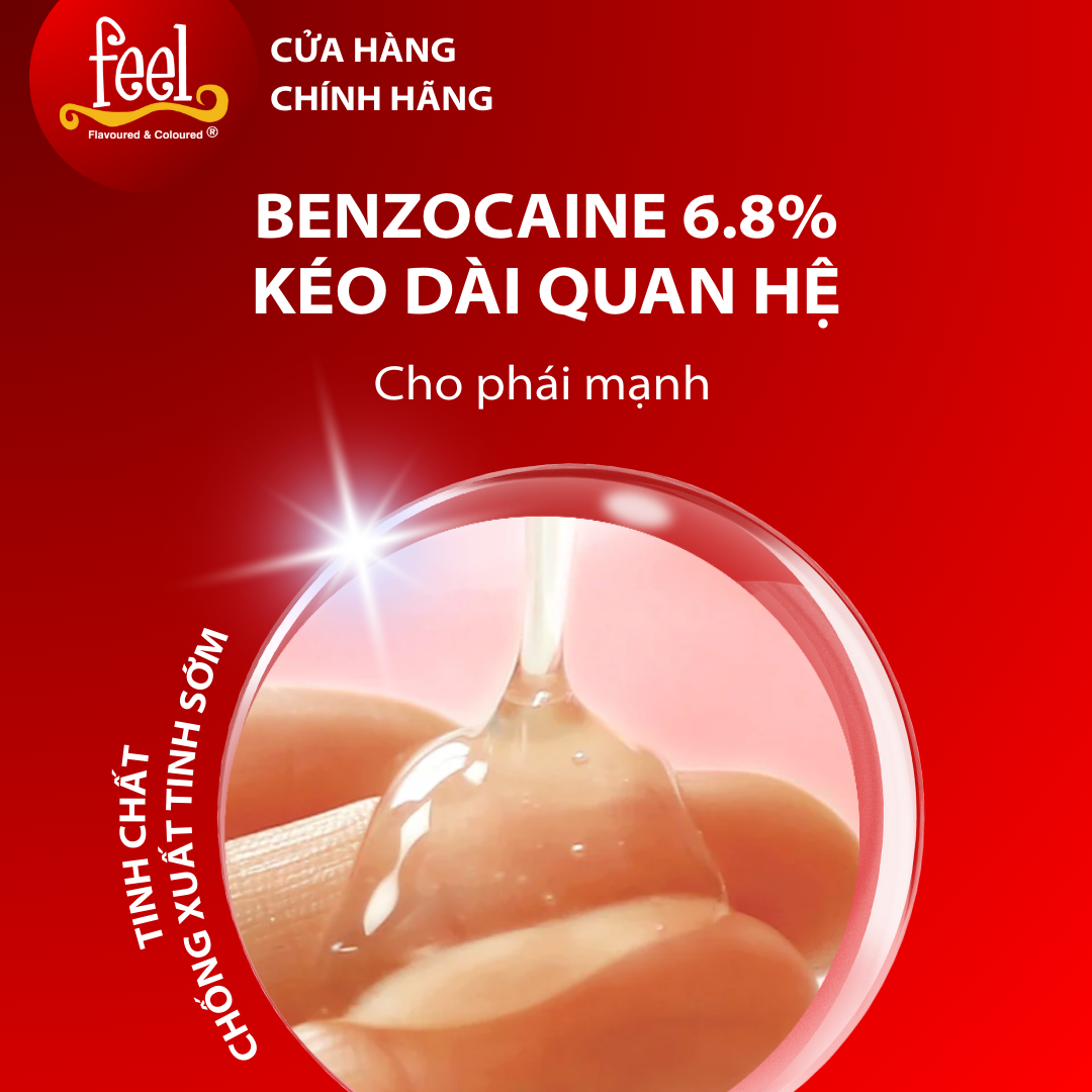 Bao cao su Feel 4 in 1 (12 bao) - Bao cao su kéo dài thời gian, có Gân và Gai.
