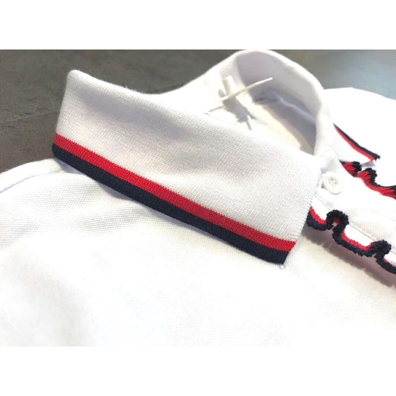 Đầm Polo trắng bèo cổ