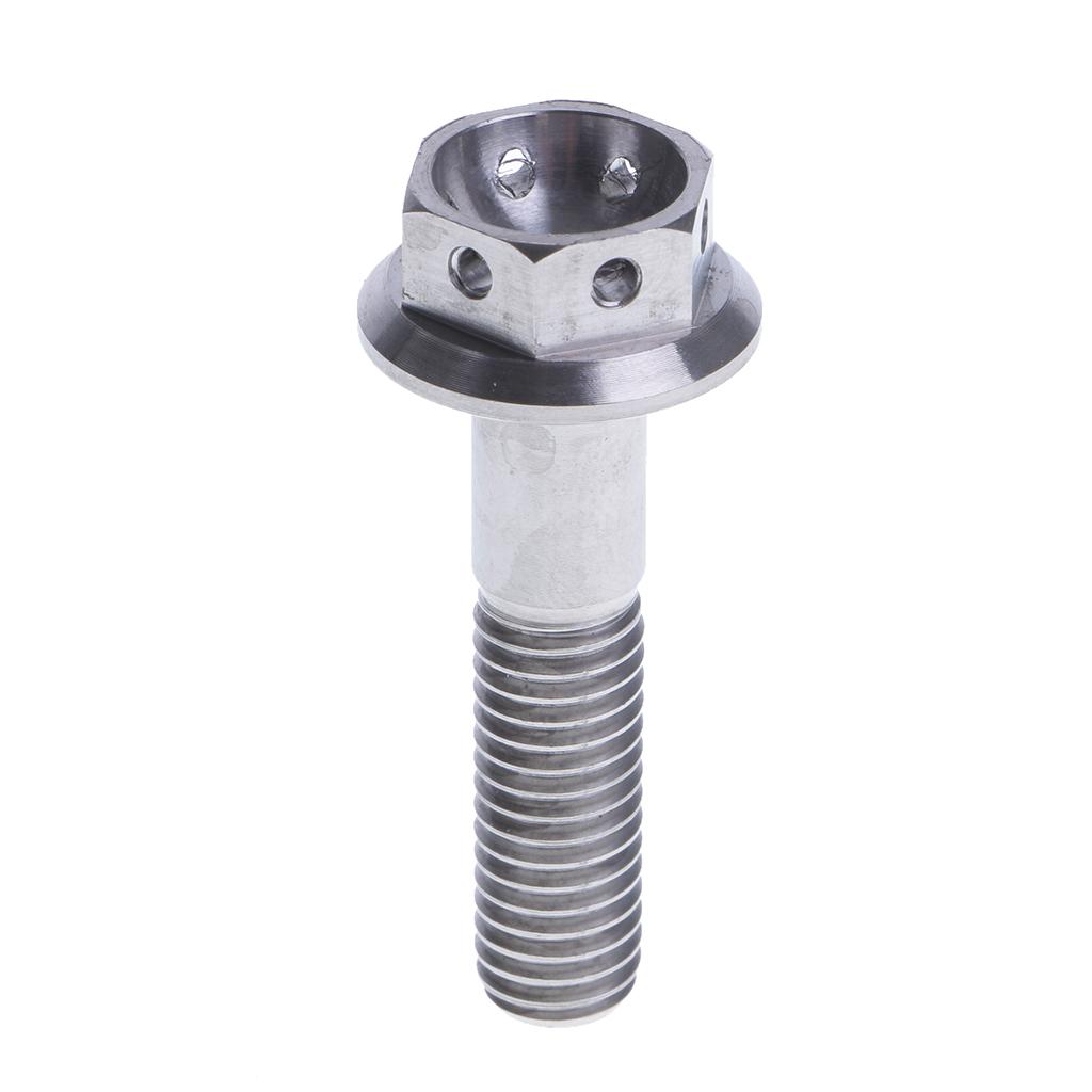 M8 Titanium Alloy Hex Head Flange Bolt Screw - 20 25 30 35 40 45mm