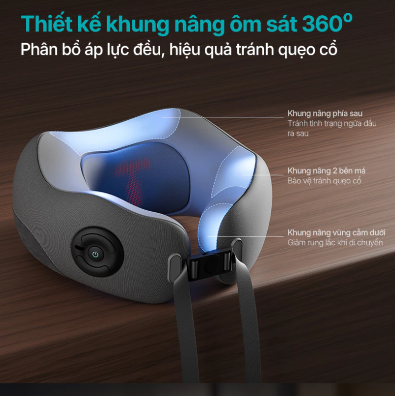 Máy Massage Cổ Philips PPM3308 - 5 Chế Độ Massage - Chườm Ấm Kép - Hàng chính hãng