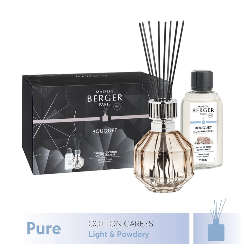 Maison Berger - Bộ lọ tinh dầu khuếch tán Facette Nude - 200ml - 2 món