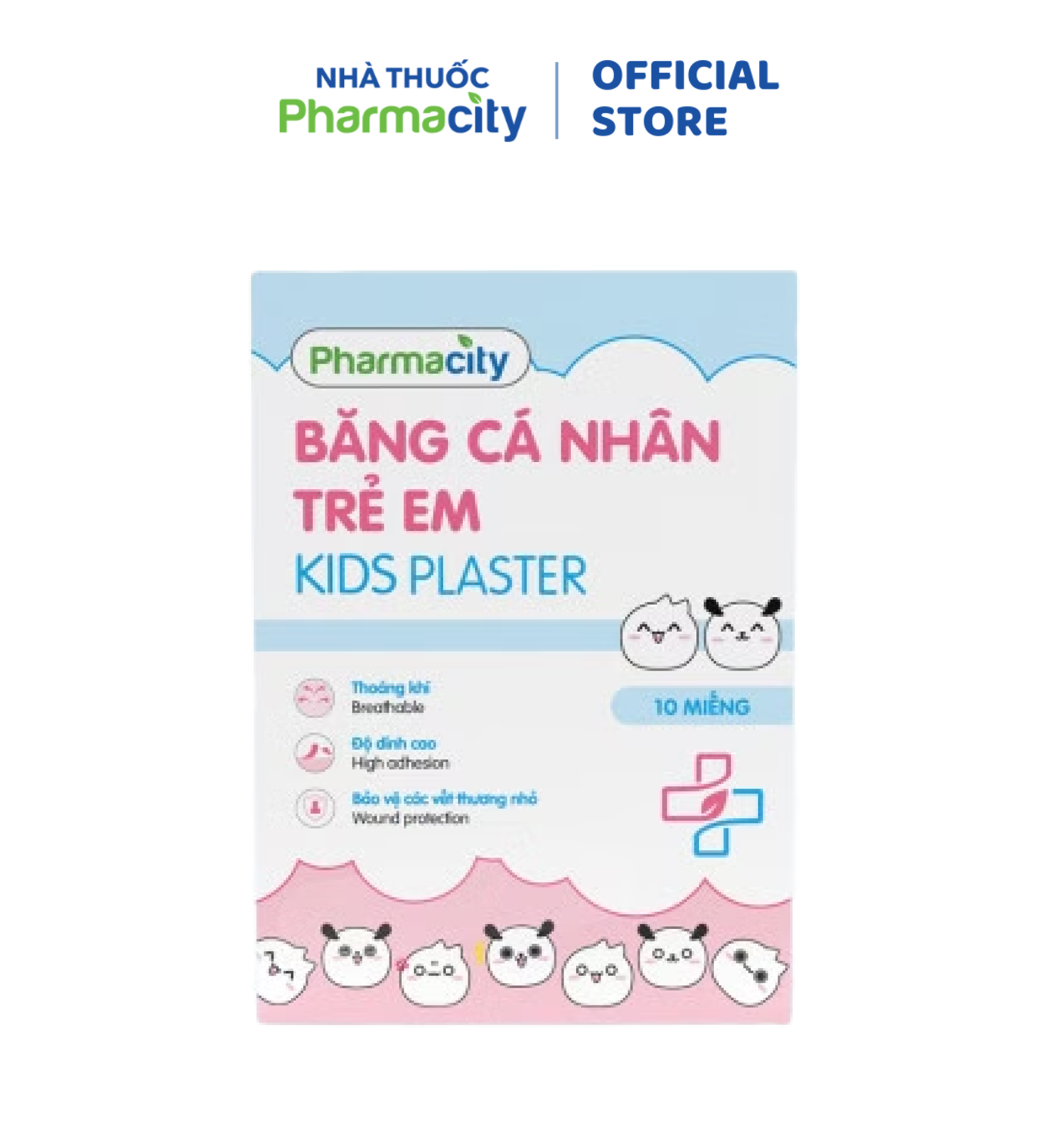 Băng cá nhân trẻ em Pharmacity (Hộp 10 miếng)
