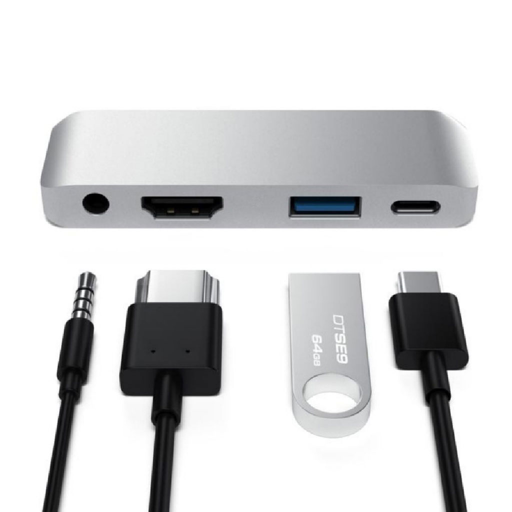 Hub Chuyển Đổi USB Typec To HDMI Chuyên Dụng 4 Trong 1 SeaSy, Cổng Chuyển USB TypeC to HDMI 4K, 1 Cổng Audio 3.5mm, 1 Cổng USB 3.0, 1 Cổng PD, Dành Cho Ipad Pro/ Macbook Pro/ Macbook Air/ Laptop USB-C/ Surface Book/ Smartphone – Hàng Chính Hãng