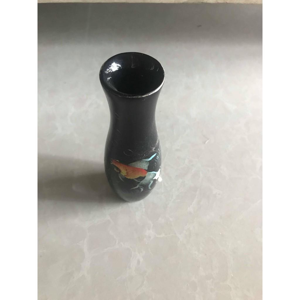 Bình hoa sơn mài Thanh Bình Lê màu đỏ