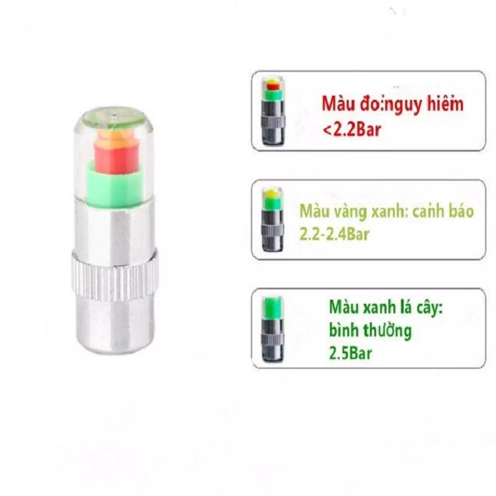 Bộ 4 Chụp Van Cảm Biến Áp Suất Lôp Cảnh Báo Áp Suât Lốp Bánh Xe Ô tô - Xe Máy