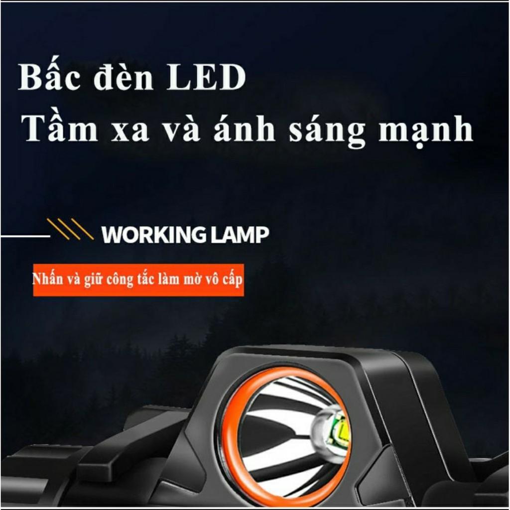 Đèn pin siêu sáng - Đèn pin led đội đầu T101 3 chế độ sáng kim 2 bóng led , loại pin sạc mẫu mới