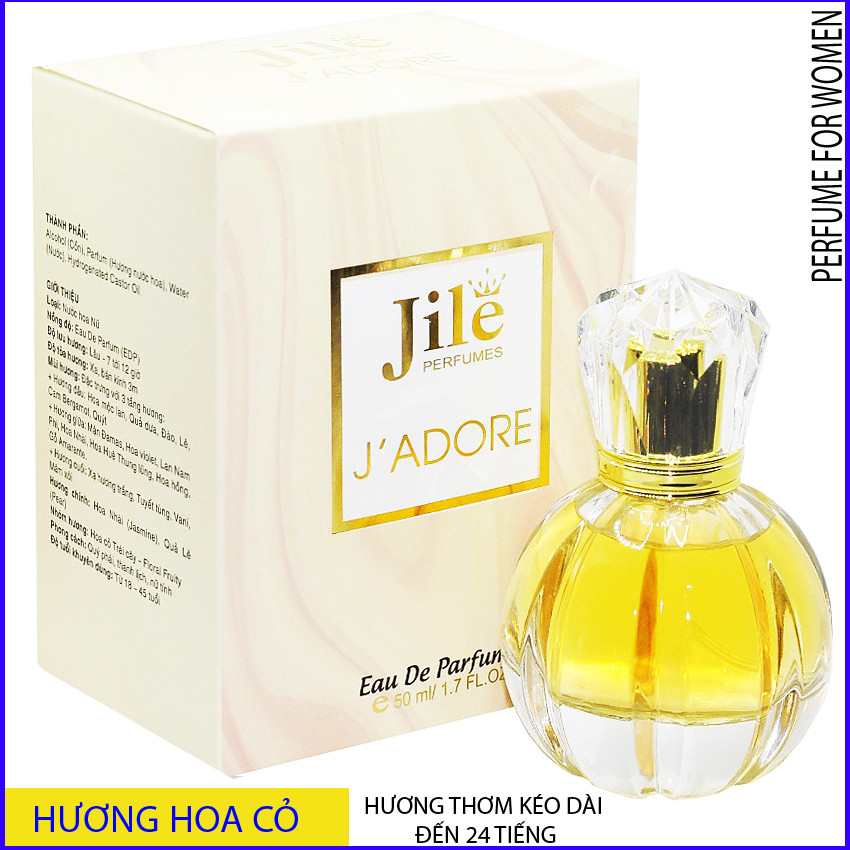 Nước hoa nữ cao cấp chính hãng Jile J'adore 50ml phù hợp với phụ nữ ưa thích phong cách quý phái, thanh lịch