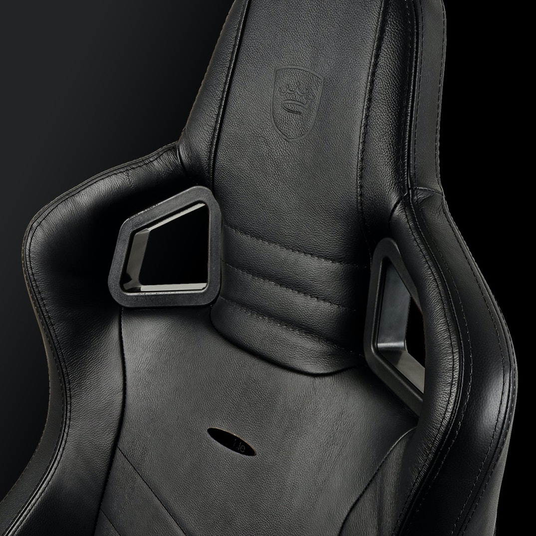 Ghế gaming cao cấp Noblechairs Epic Real Leather (da thật) Black - Hàng chính hãng