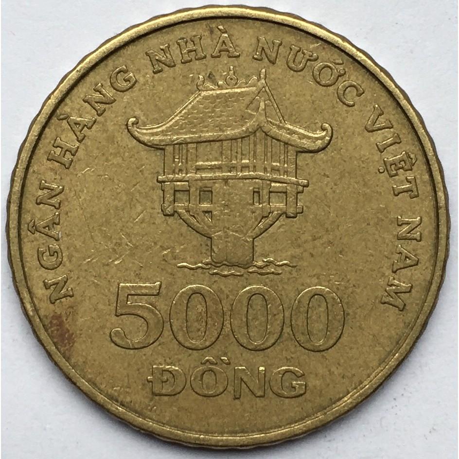 Đồng Xu 5000 Việt Nam 2003 Thật 100%.