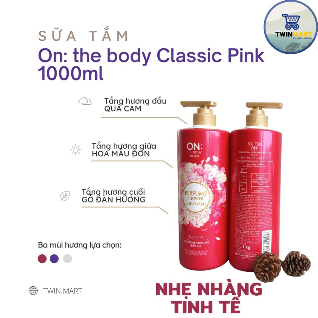 Sữa tắm hương nước hoa On: The Body Perfume - Classic Pink - Violet dream - White Pearl 1000ml