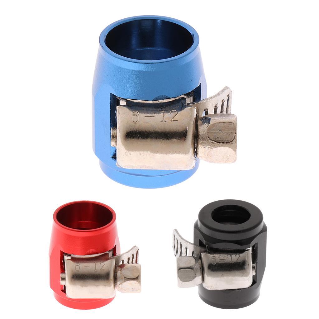 AN4 Fuel Oil Water Pipe Hose End Finisher Clip Clamp Aluminium Alloy