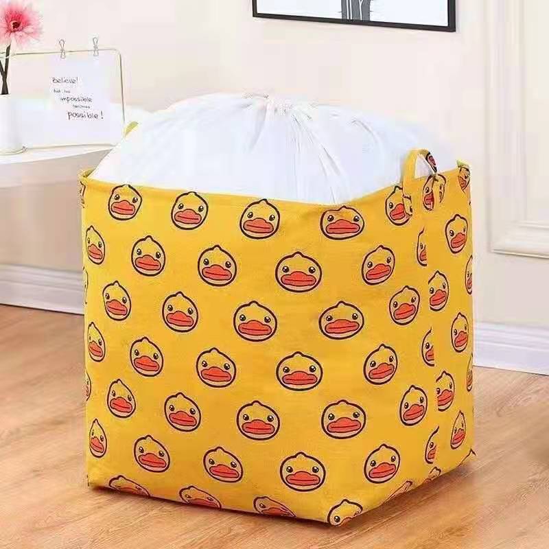 Giỏ Đựng Đồ Xếp Gọn Tiện Lợi Có Quai Sách Và Dây Rút 47x42x37cm