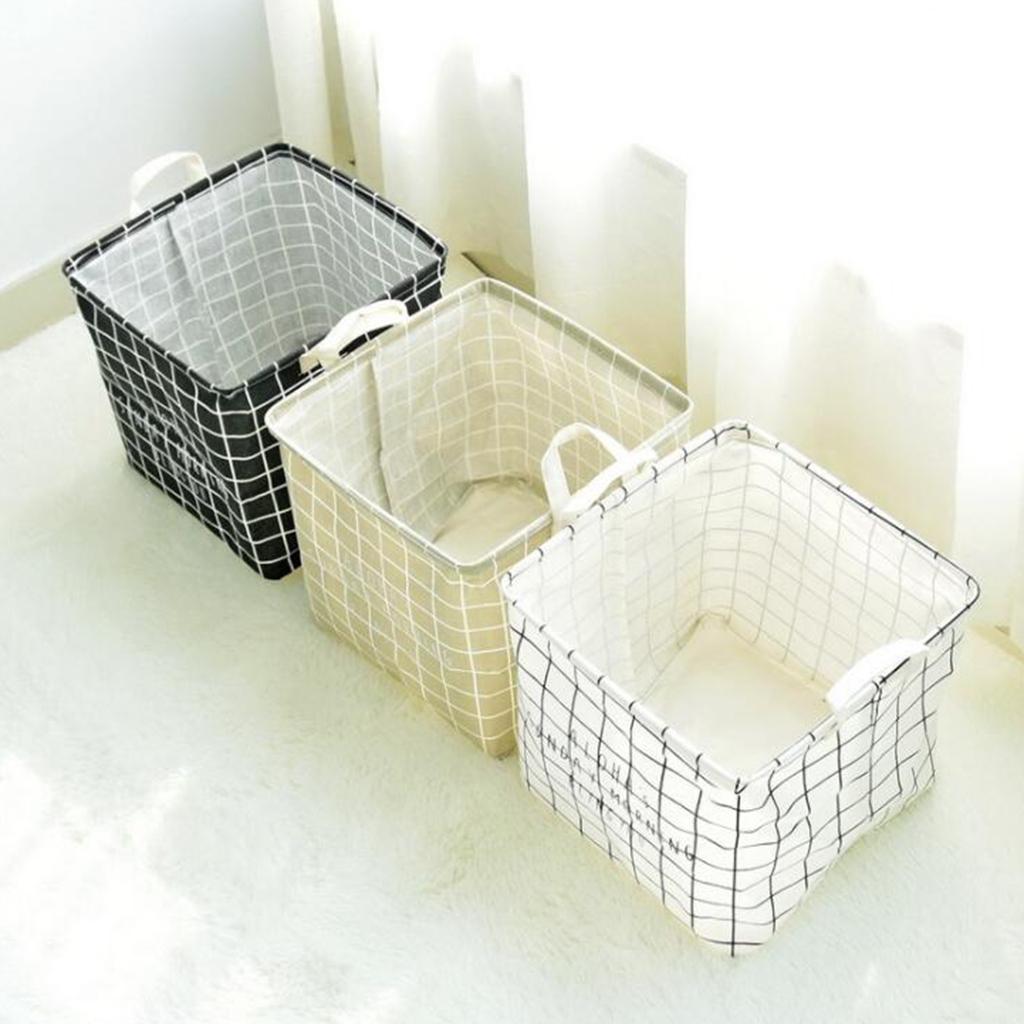 Foldable Clothing Storage Bucket Laundry Basket Organizer Bags
