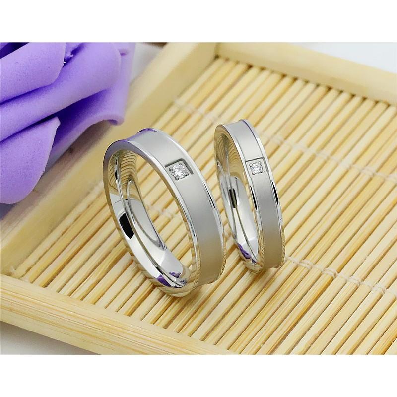 KHẮC TÊN Nhẫn đôi inox cao cấp NC123 giá 1 CHIẾC