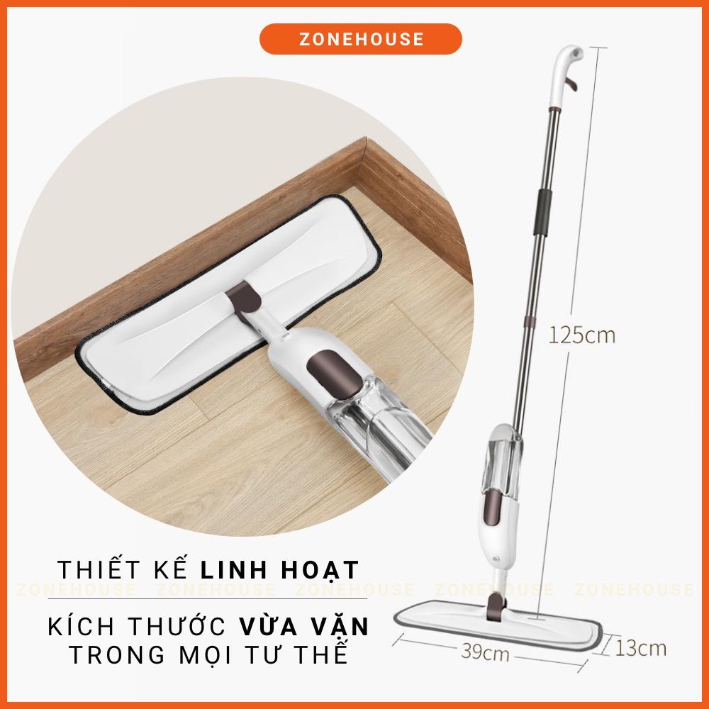Chổi Lau Nhà Xịt Nước Dạng Đứng Aurora ZoneHouse, Cây Lau Nhà Thông Minh, Cao Cấp, Tiện Lợi ZONESHOP