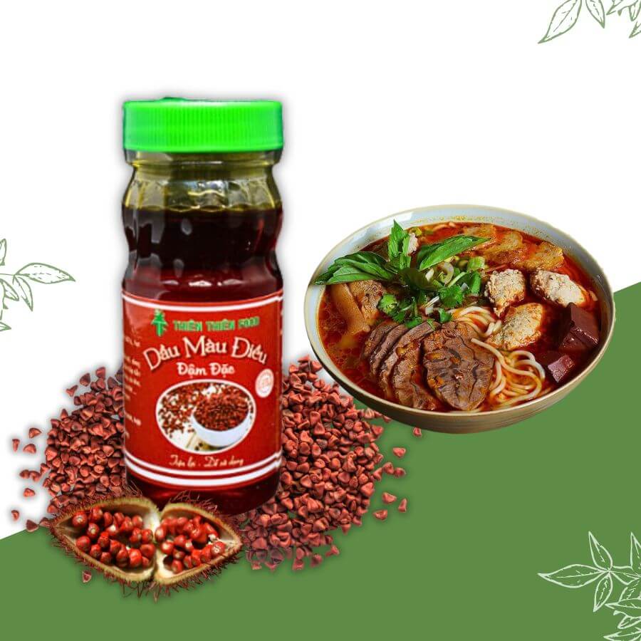 Dầu Màu Điều 100ml Thiên Thiên Food Gia vị nấu ăn (Lốc 6 chai)