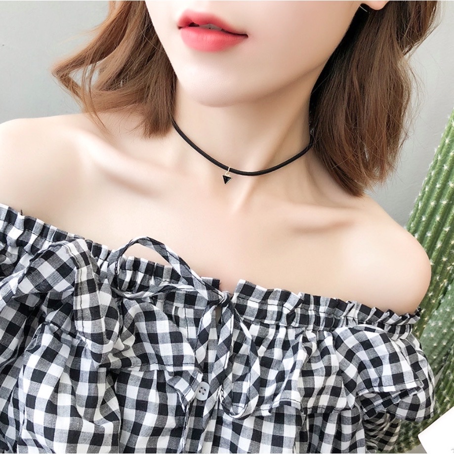 Set 5 Cái Vòng Cổ Choker Ren Phong Cách Hàn Quốc Thời Trang Cho Nữ