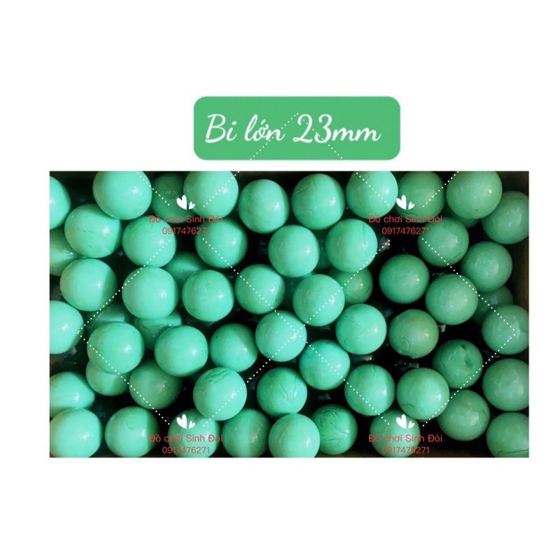 150 viên bi thuỷ tinh màu xanh ngọc lớn 25mm - bi ve truyền thống