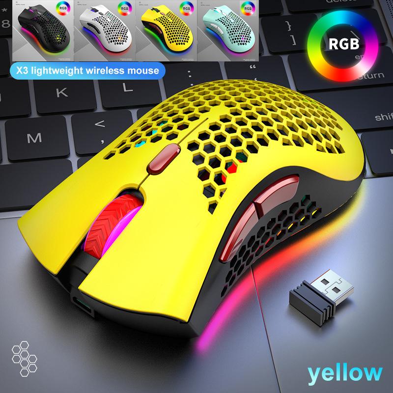 7 Phím 2400DPI Với USB Thu Gọn Nhẹ Chuột Không Dây Tổ Ong Chuột Chơi Game Dành Cho Máy Tính Xách Tay Máy Tính Máy Tính Game Thủ Mause