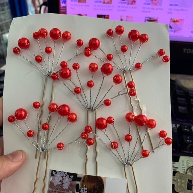 Trâm hạt cài tóc cô dâu bộ 5 cái