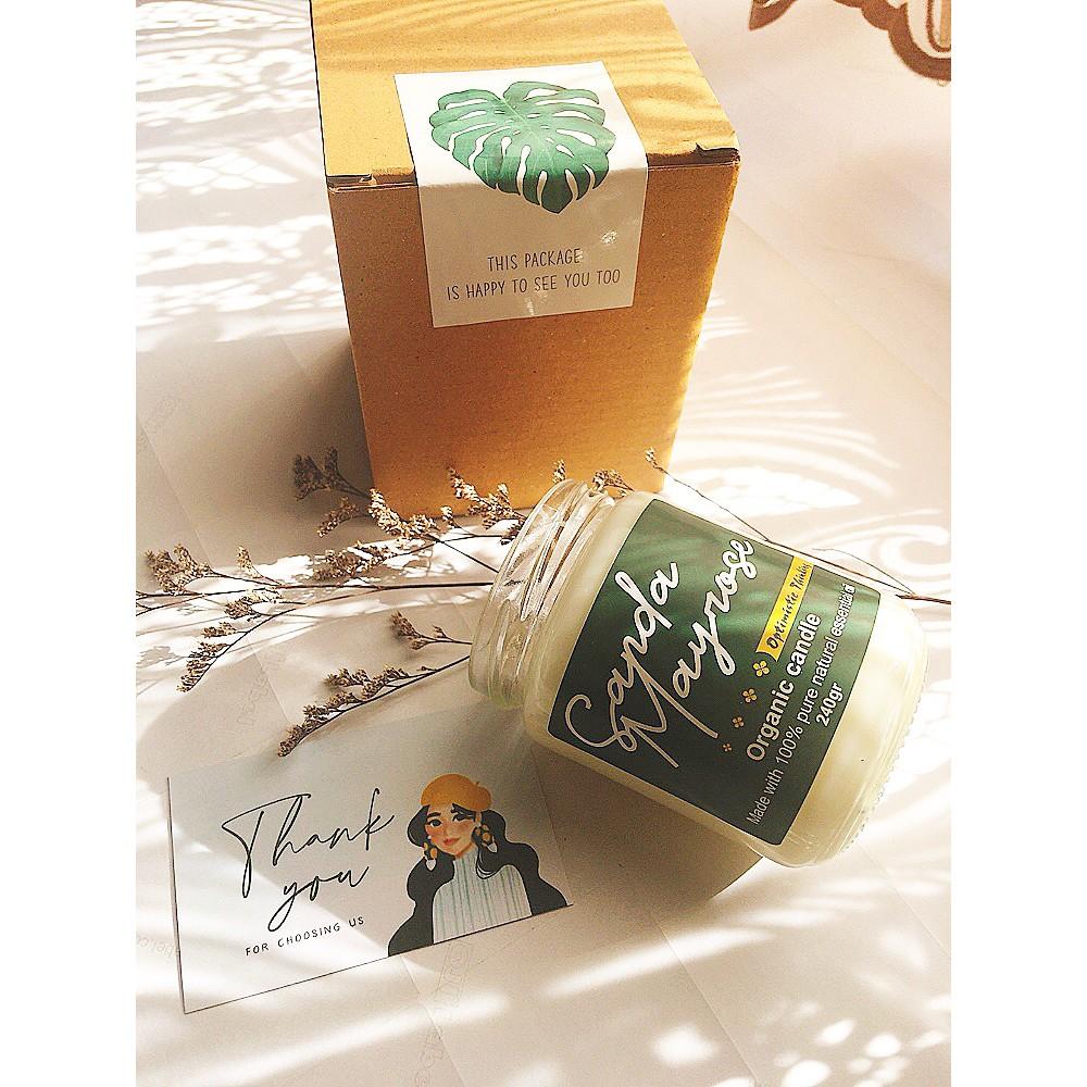 Nến thơm phòng cao cấp thư giãn trang trí với tinh dầu thiên nhiên Sanda Mayrose Xuất khẩu 240g sáp đậu nành organic