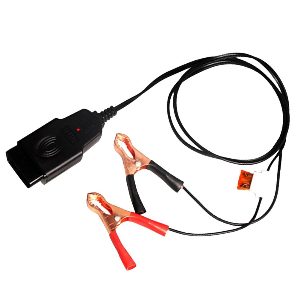 OBD2 To Alligator Clip Connector Car ECU Memory Saver 12V Battery Replace