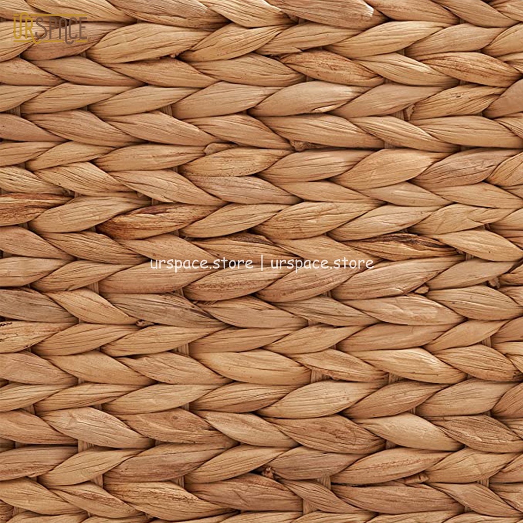 Giỏ cói không nắp URSPACE đựng đồ đa năng hình vuông có thể gấp gọn size 30 / HYACINTH FOLDING BASKET SIZE 30