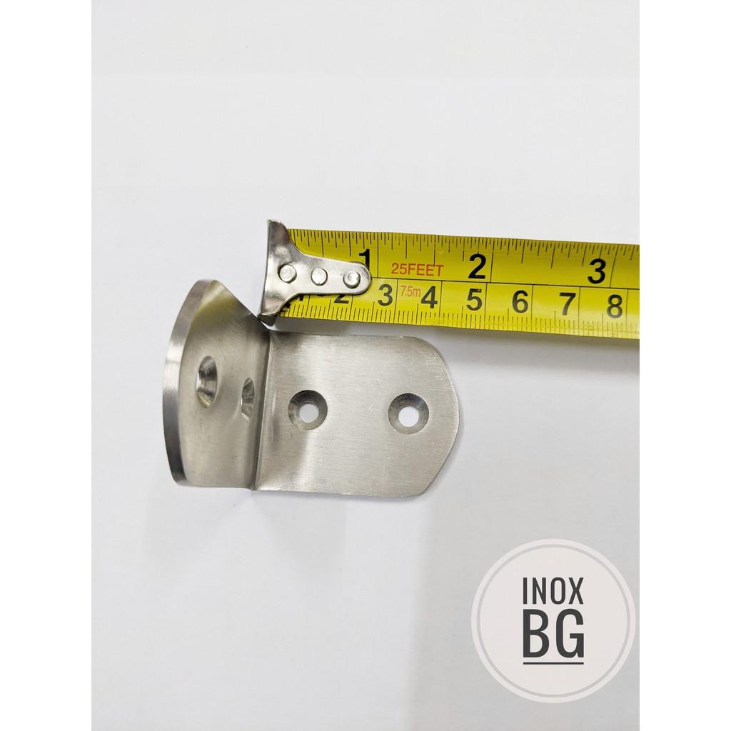 Ke góc chữ L Inox bản to 3,7cm lắp giá sách, kệ đựng đồ