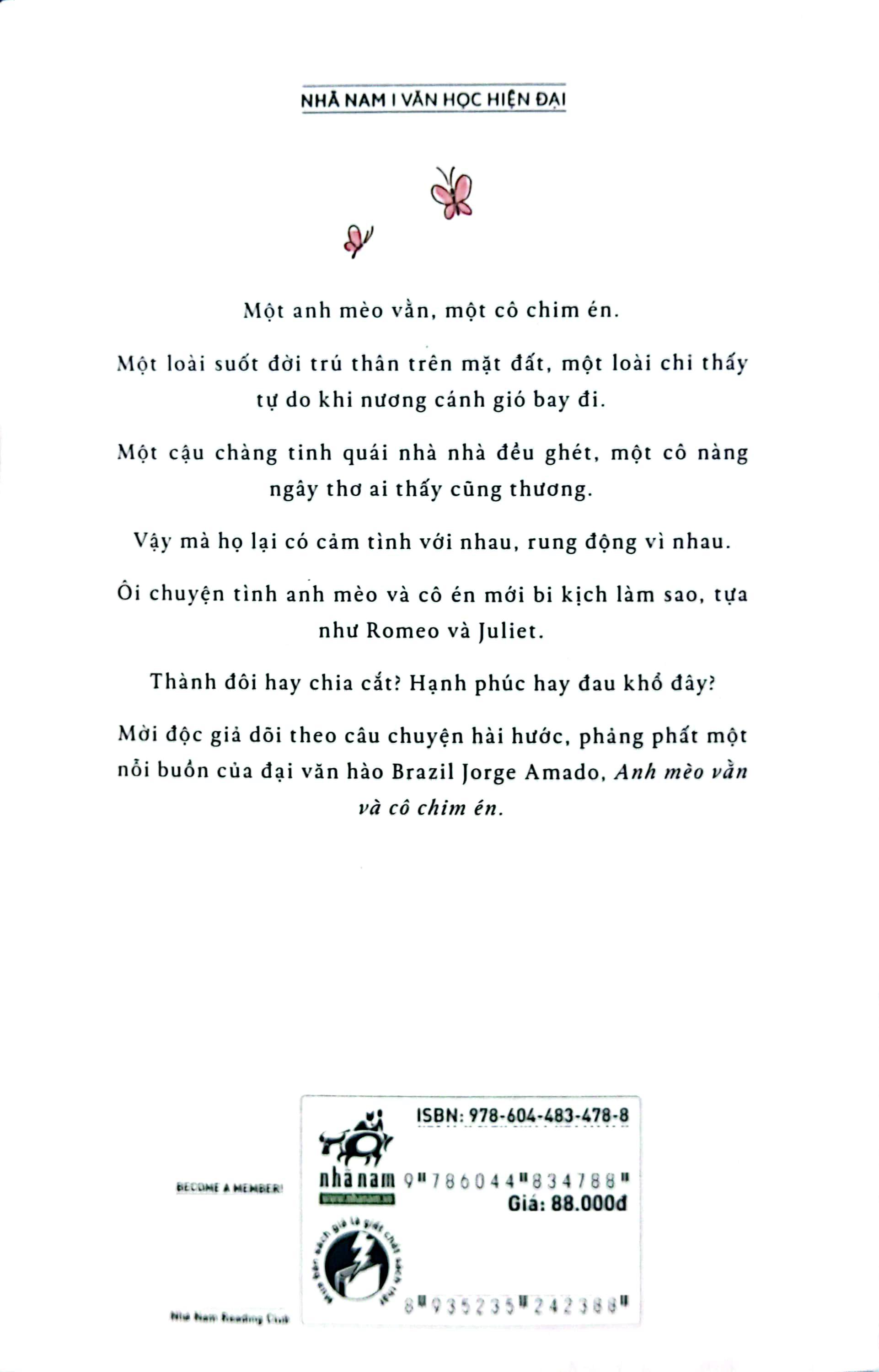 Sách - Anh Mèo Vằn Và Cô Chim Én - Một Chuyện Tình