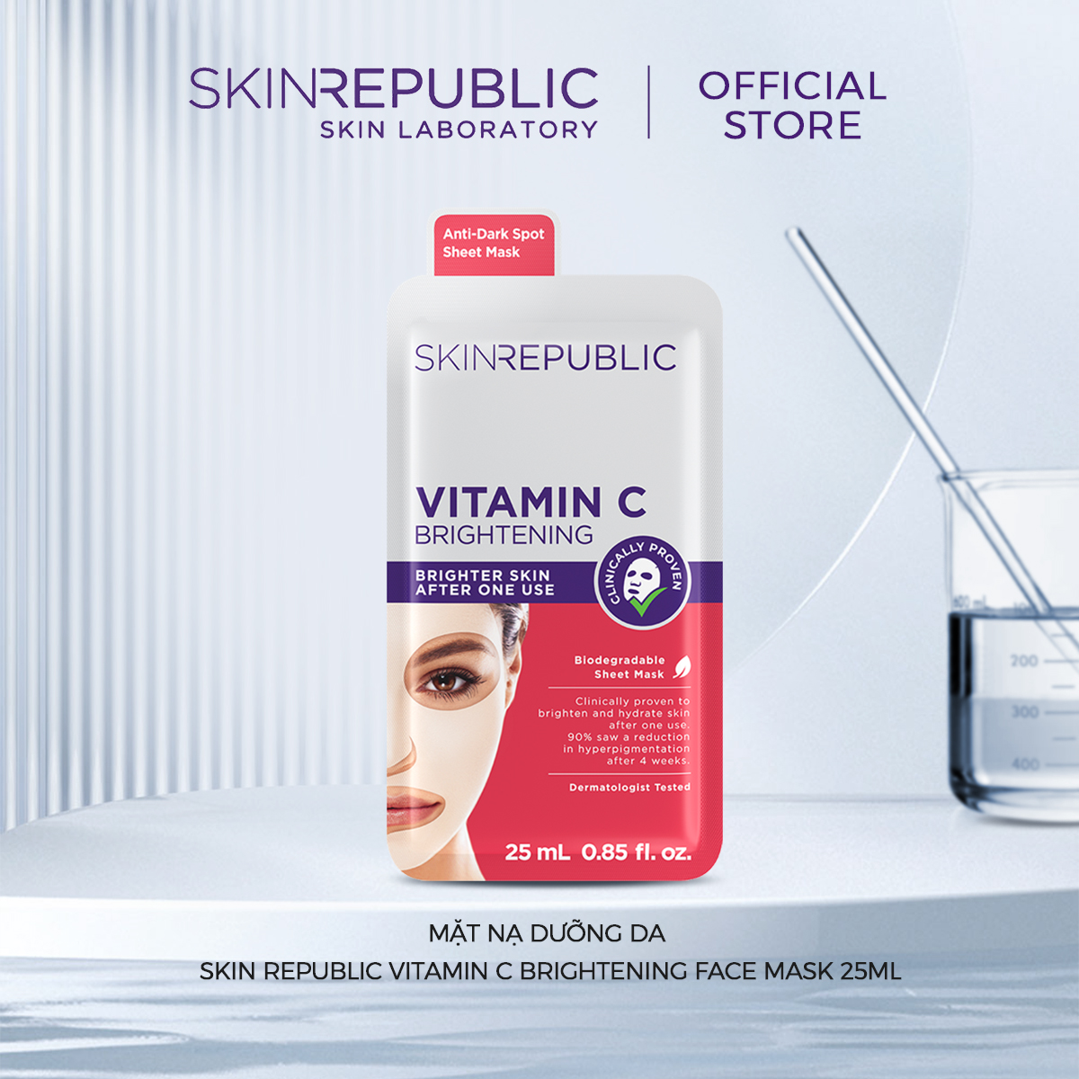 Combo 10 Mặt nạ dưỡng da Skin Republic Vitamin C Brightening Face Mask 25ml