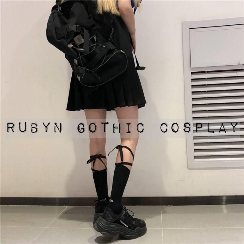 Tất cổ cao cột dây chéo phong cách lolita gothic ( hàng quảng châu