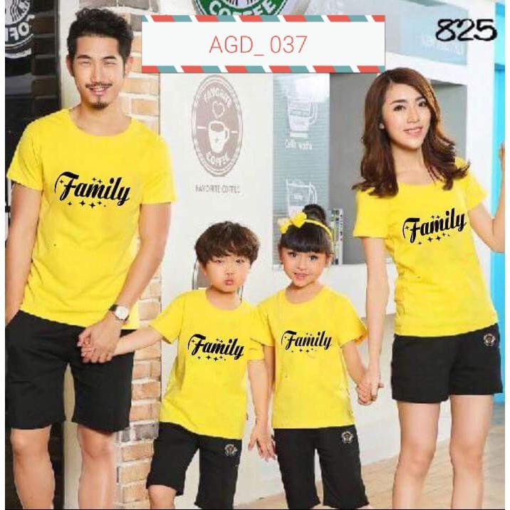 Áo gia đình phối chữ family - MÃ AGD 037