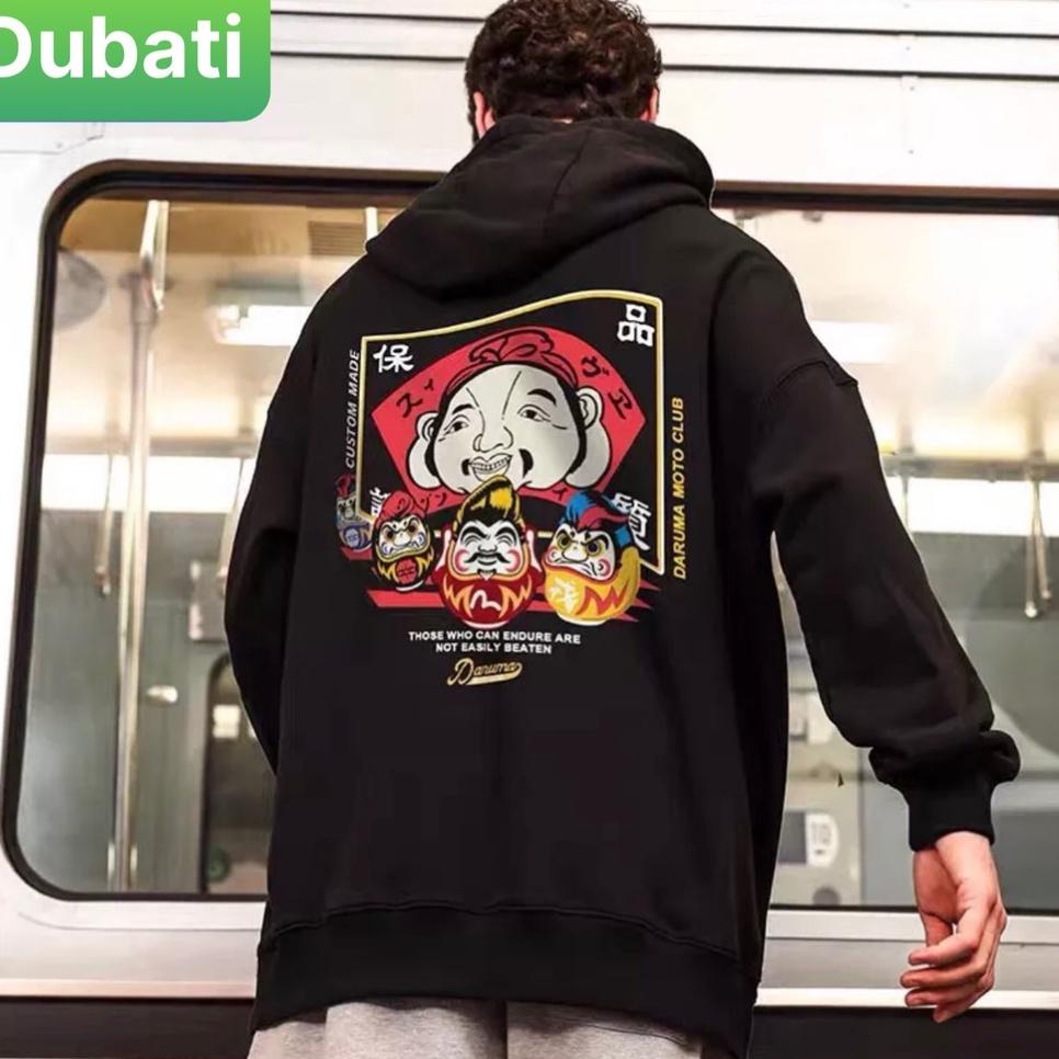 ÁO KHOÁC HOODIE NAM NỮ EVISU CHẤT NỈ DÀY PHOM FROM RỘNG CHỐNG LẠNH NẮNG, NÓNG ĐÔNG HÈ UNISEX CAO CẤP MỚI - DUBATI FASHI
