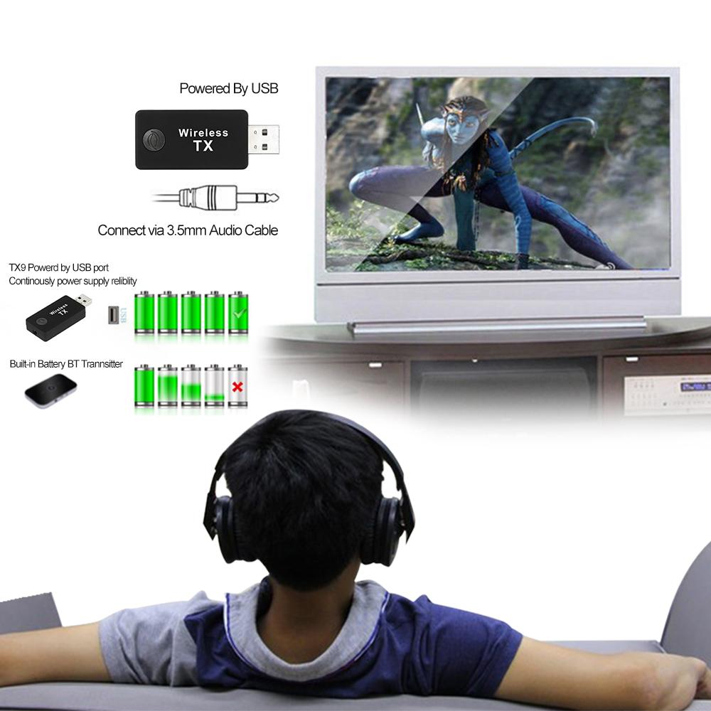 Bộ phát Bluetooth không dây TX9. Bộ chuyển đổi âm thanh cho TV DVD PC Đầu CD MP3 / MP4