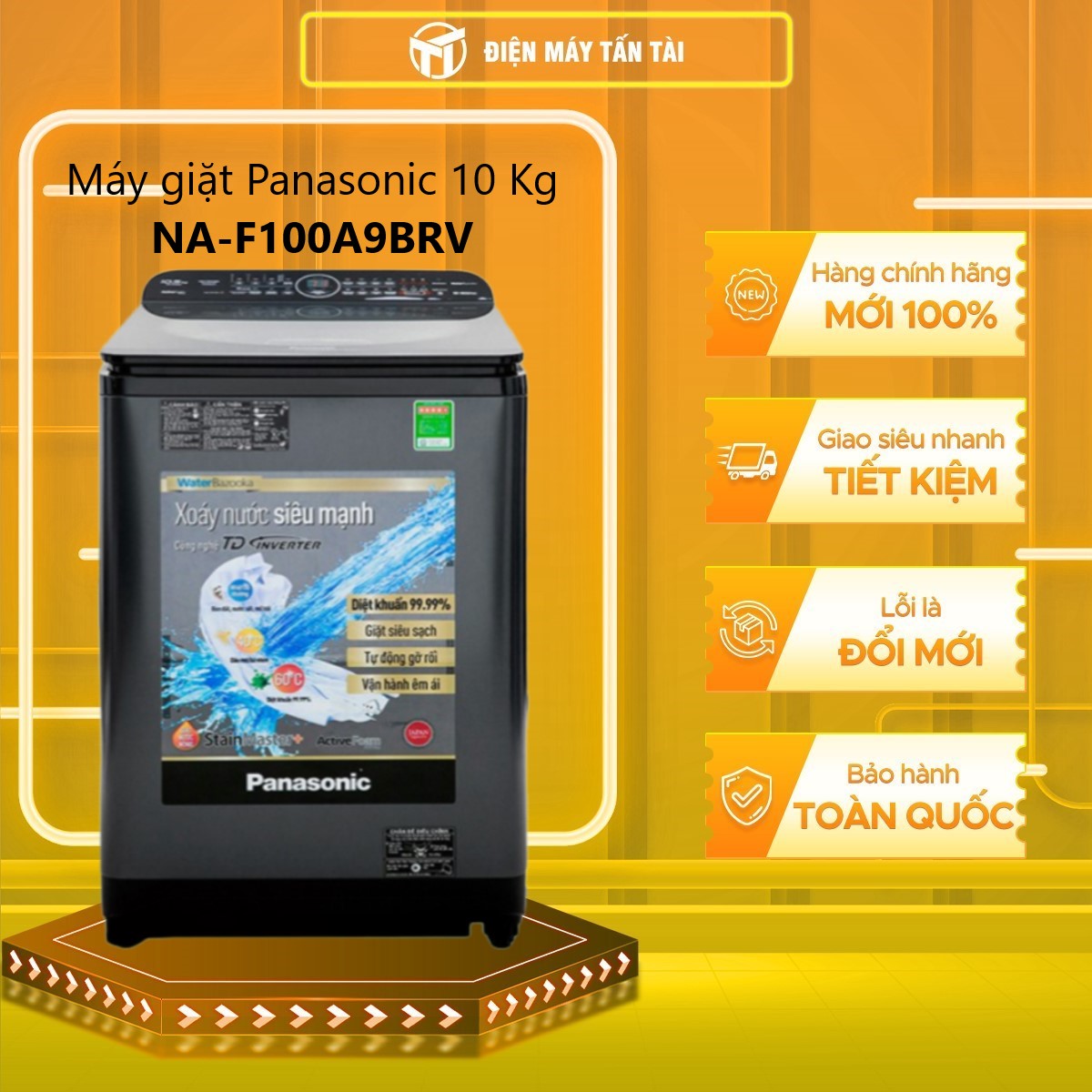 NA-F100A9BRV - Máy Giặt Cửa Trên Panasonic NA-F100A9BRV - Hàng Chính Hãng - Chỉ Giao Hồ Chí Minh