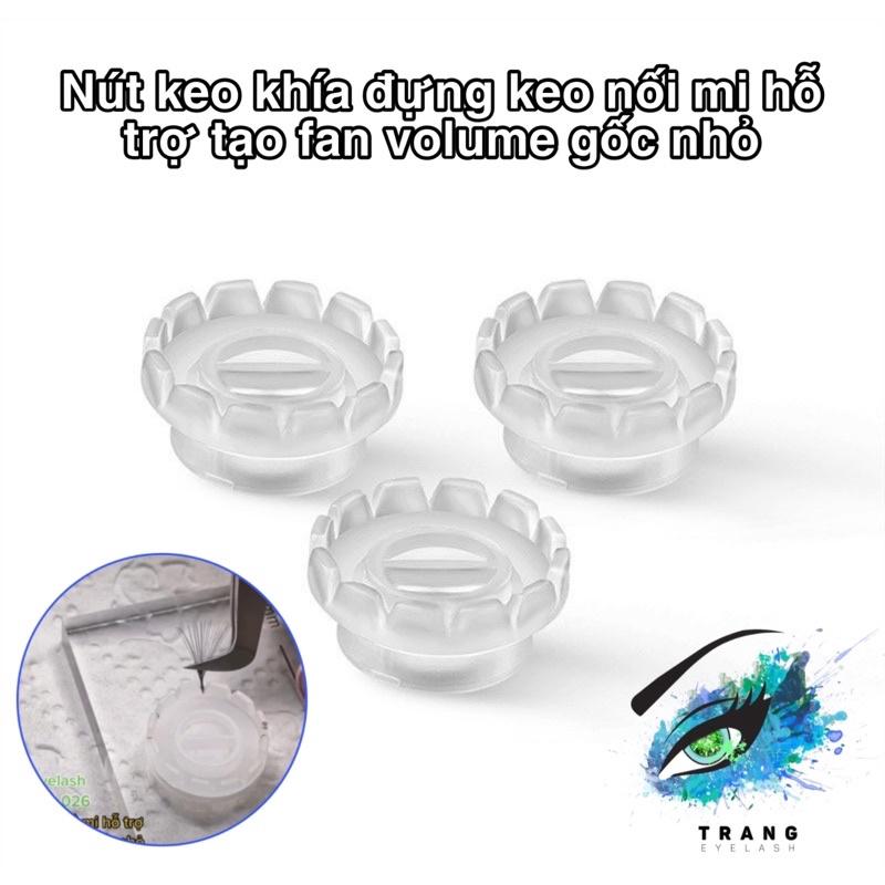 Nút keo khía đựng keo nối mi hỗ trợ tạo fan mi volume gốc nhỏ