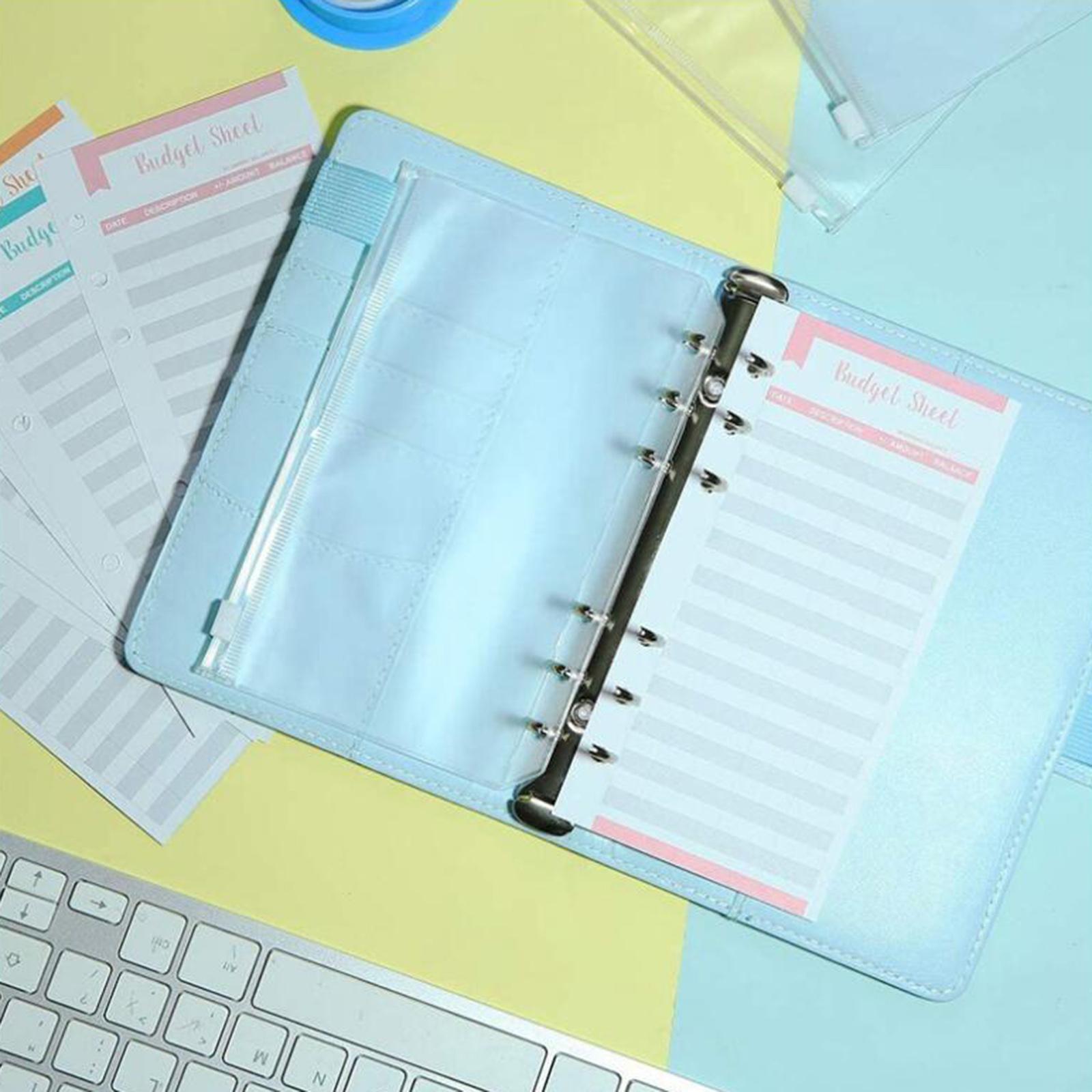 2x Notebook Binder with Binder Zipper Pockets for Home Office Gifts