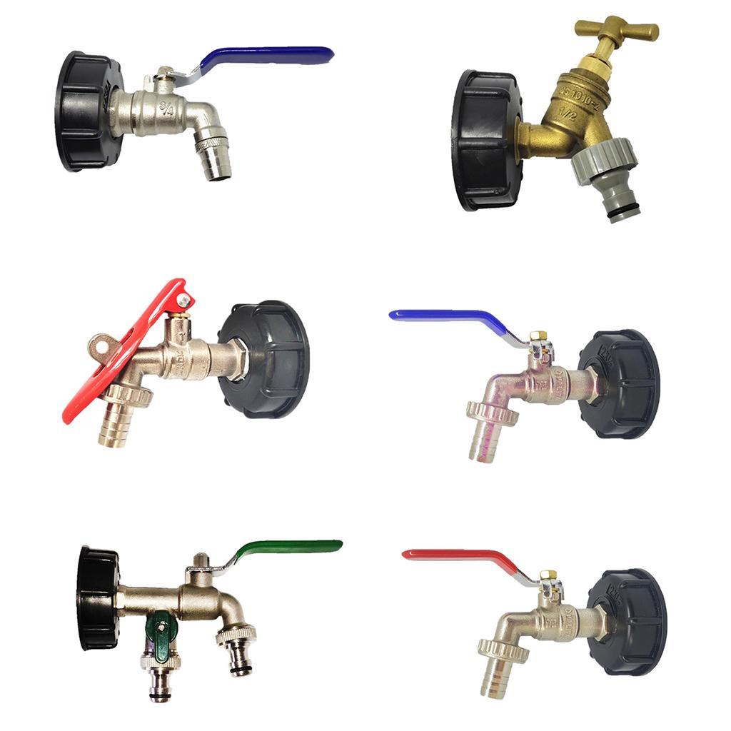 IBC Tote Tank Food Adapter Coarse Thread Brass Hose Faucets Valve Type A