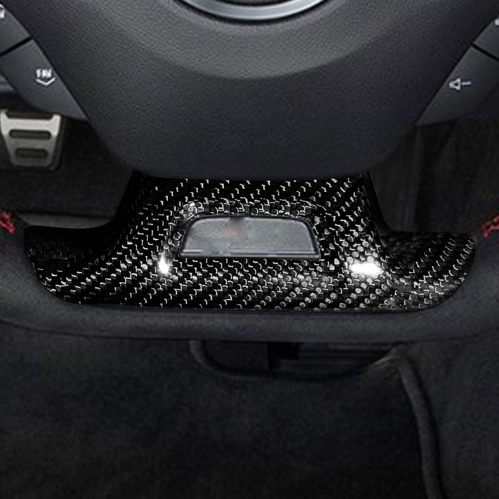 Carbon Fiber Steering Cover Decor Protective Cover with Hole