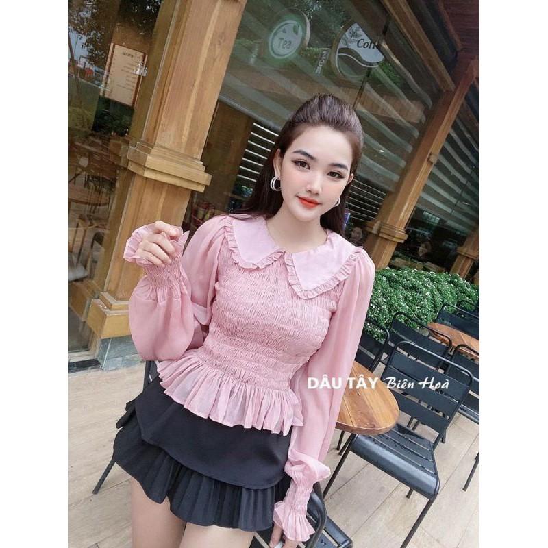 ÁO NHÚN TIỂU THƯ CỔ SEN BÈO ULZZANG