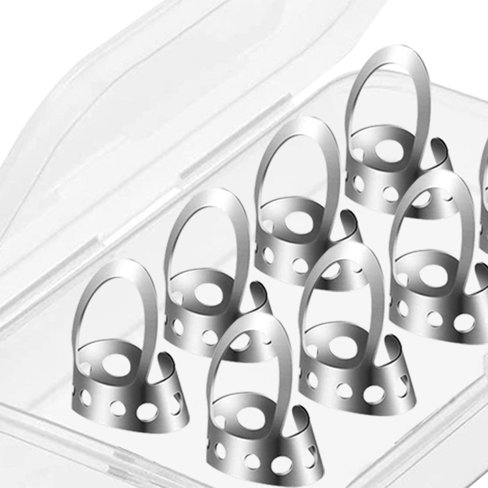 8 Pieces Guitar Picks Plectrum Thumb Finger Picks Set for Mandolin Harp Bass