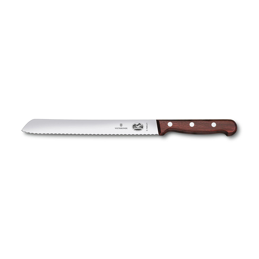 Dao cắt bánh mì cán gỗ VICTORINOX - THỤY SĨ :Dao cắt bánh mì Thụy Sĩ có cạnh lượn sóng Lý tưởng cho lớp vỏ giòn cứng Tay cầm bằng gỗ chất lượng cao