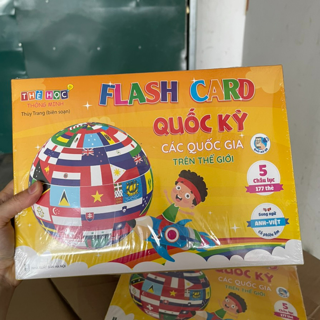 Flashcard Cờ Các Nước, Quốc Kỳ Các Quốc Gia Trên Thế Giới - Flashcard Song Ngữ Tiếng Anh, Tiếng Việt Cho Bé - Orgavil