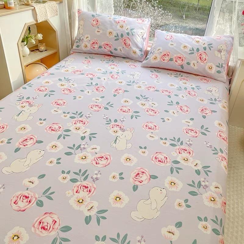 Bộ Chăn Ga Cotton Living 100%cotton Hàng Nhập Khẩu Cao Cấp 3 Món Thoáng Mát Nhiều Mẫu
