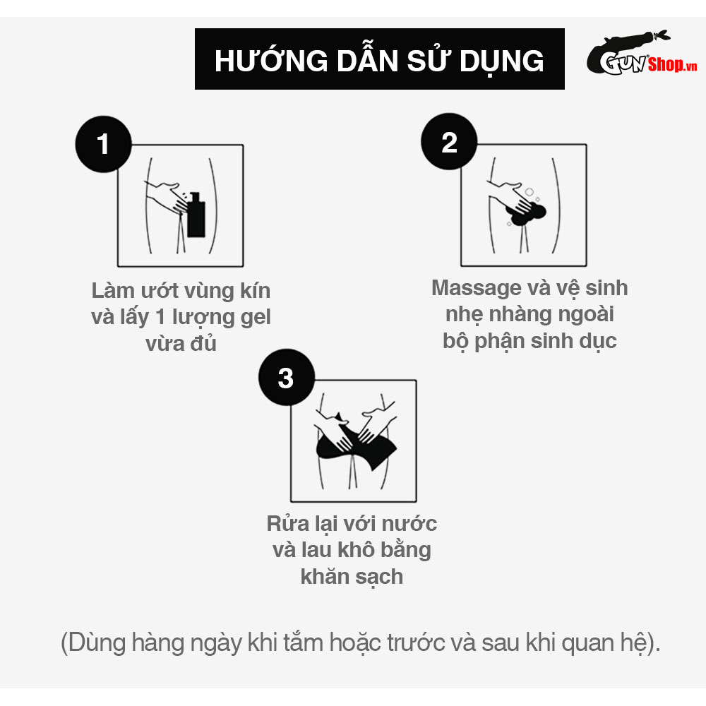 Dung dịch vệ sinh nam dạng bọt, hương thơm nam tính - Shell Masculine Scents kèm 1 chiếc BCS Gun Super Thin