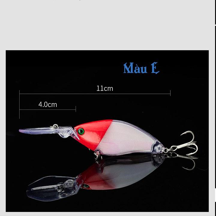 Mồi cá giả câu lure lưỡi dài màu sắc nổi bật mồi câu lure siêu nhậy