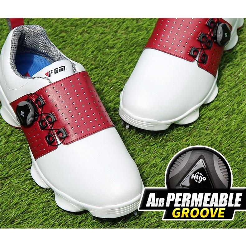 Giày golf nam XZ097 - Chất liệu Da PU cao cấp - Dây dày vặn tiện lợi, nhanh chóng tháo ra và đi vào một cách dễ dàng