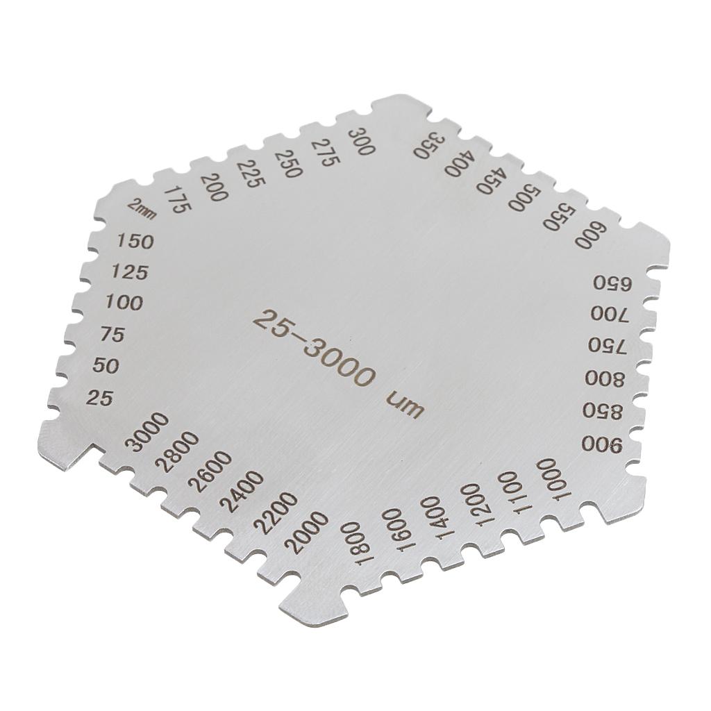 Chính Xác Lục Giác Thép Không Gỉ Ướt Bộ Phim Lược 25-3000um Thinkness Đo
